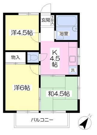 東林間駅 徒歩7分 1階の物件間取画像